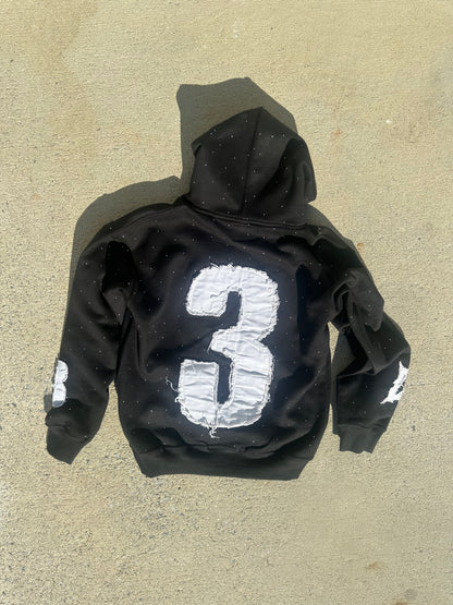 "I AINT BASIC" RHINESTONE HOODIE