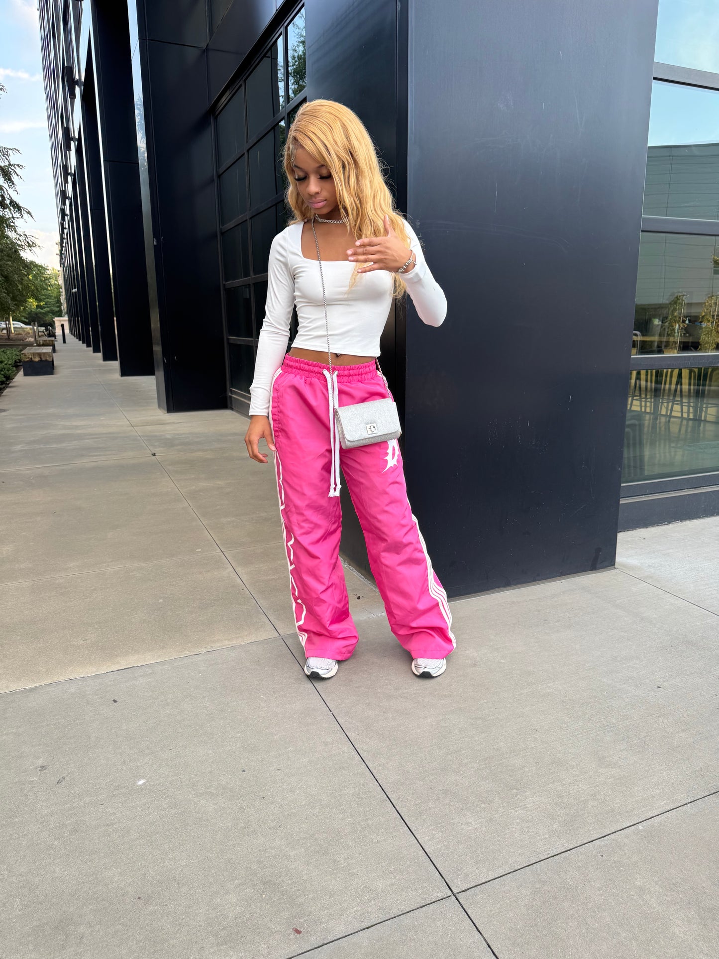 POWERPUFF PINK TRACKPANTS